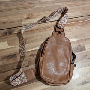 Brown Leather Sling Bag
